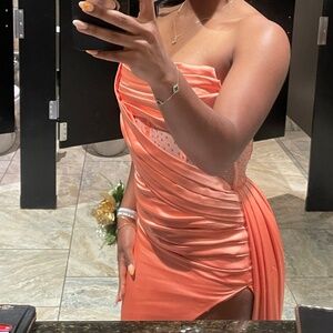 Miss Circle formal corset maxi dress